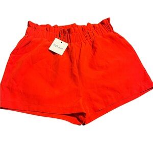 Red dress shorts